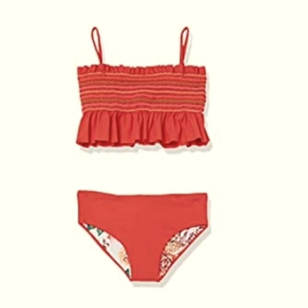 NWT Maaji Reversible Red Bikini Set Girls Size 2